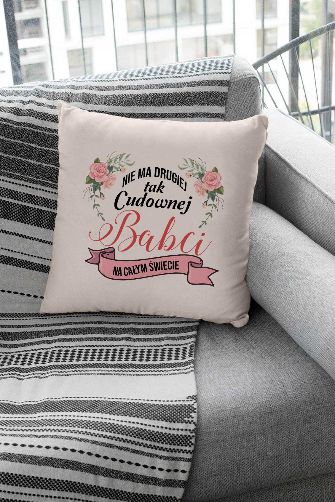 Poduszka bawełniana Canvas Nie Ma Drugiej Takiej Babci