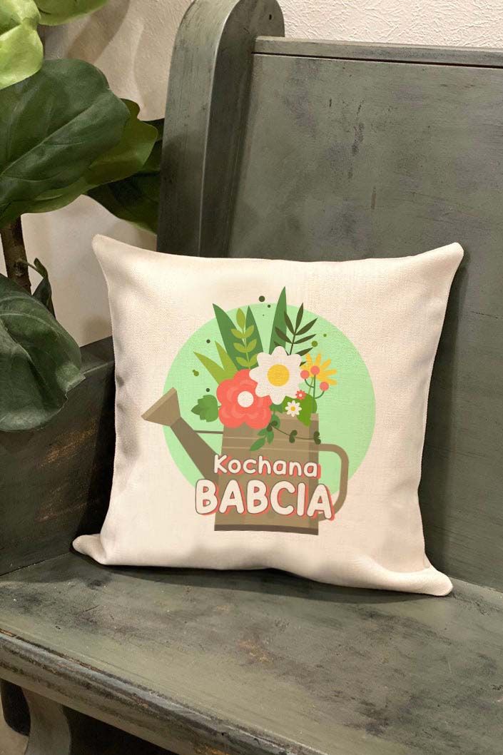 Poduszka Bawełniana Canvas Kochana Babcia Ogrodnik