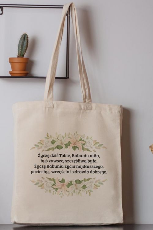 Torba Bawełniana Canvas Życzenia Babuni