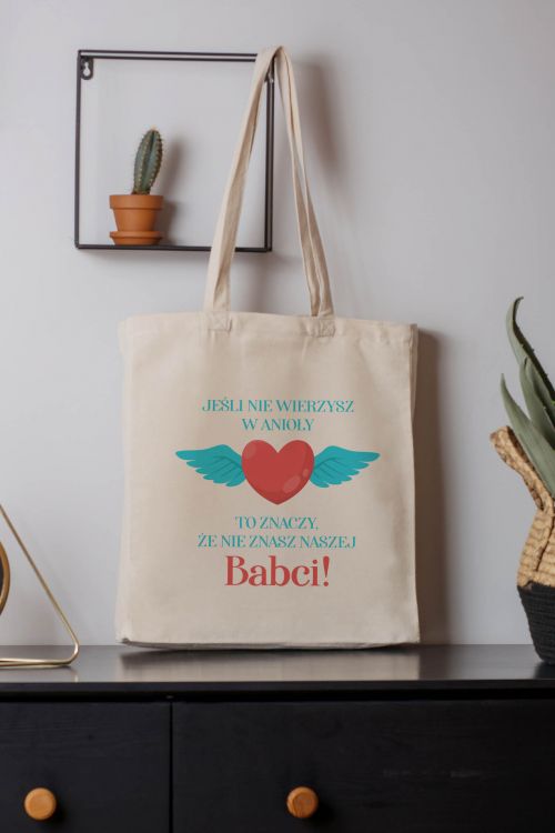 Torba Bawełniana Canvas Babcia Anioł