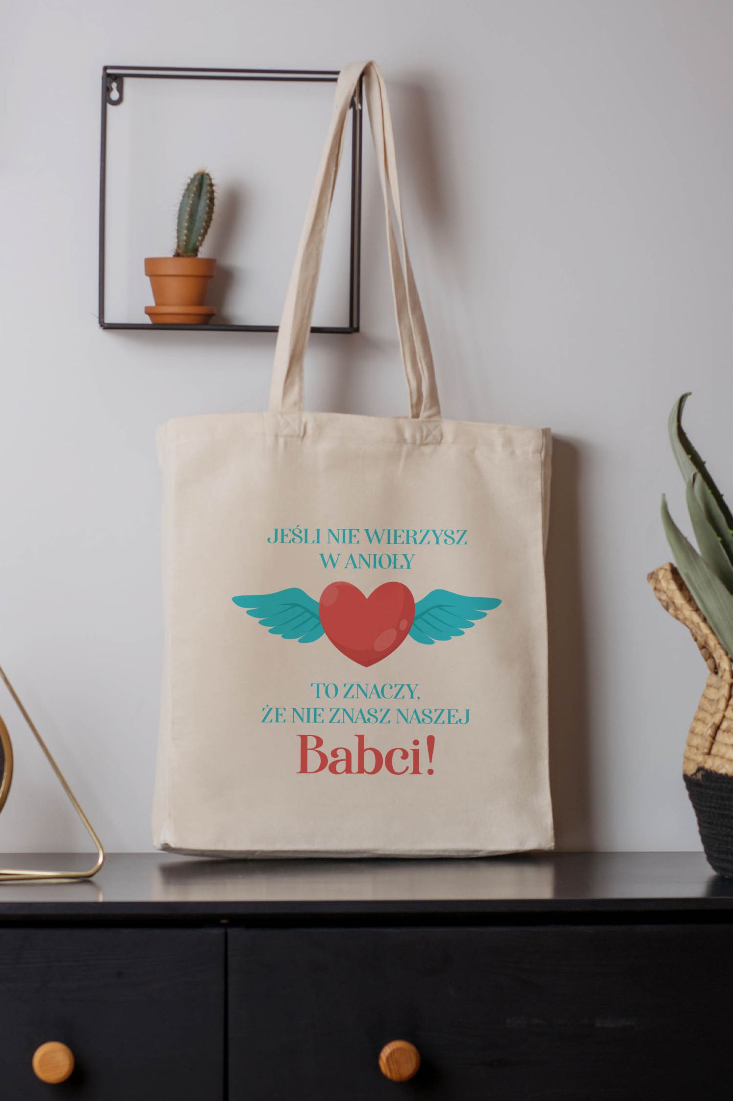 Torba Bawełniana Canvas Babcia Anioł