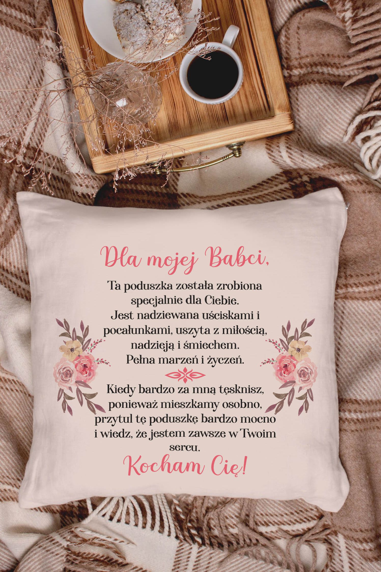 Komplet Poduszek Canvas Babci i Dziadka 