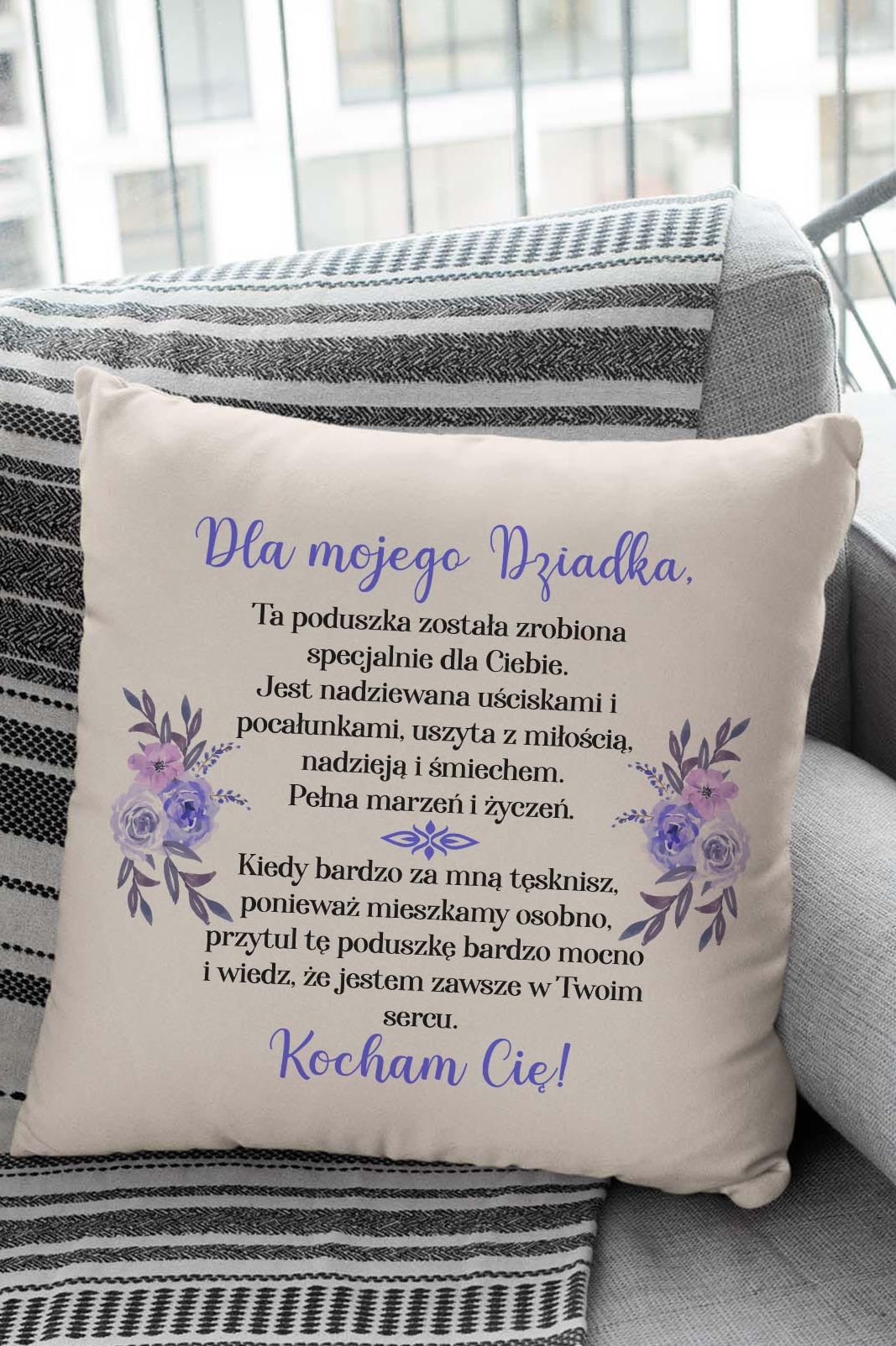 Komplet Poduszek Canvas Babci i Dziadka 