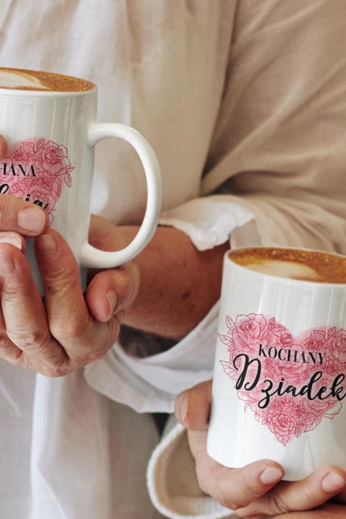 Komplet kubków Dziadek i Babcia Serce