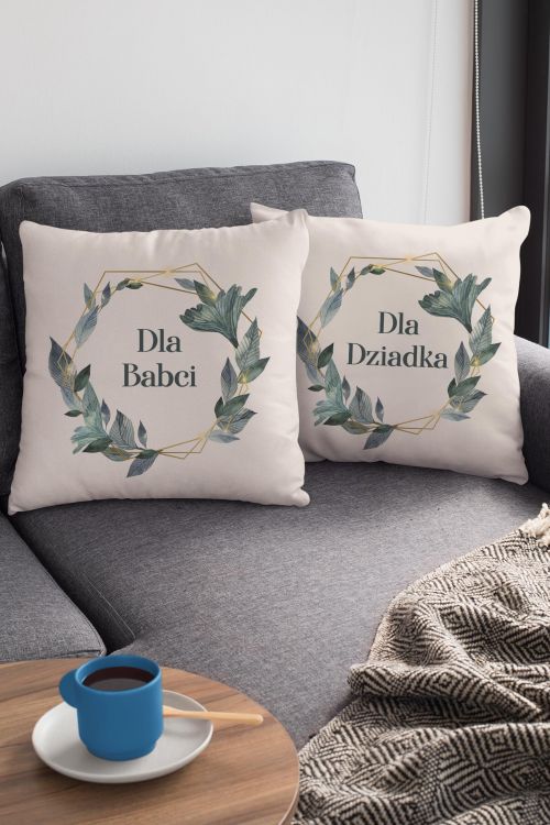 Komplet Poduszek Canvas Dla Babci i Dziadka