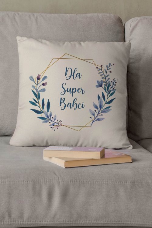 Poduszka Bawełniana Canvas Dla Super Babci