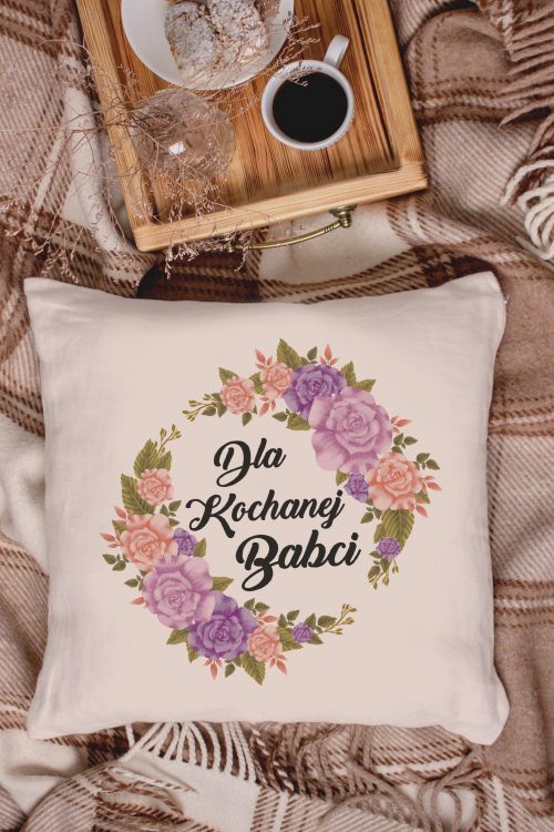 Poduszka Bawełniana Canvas Dla Kochanej Babci