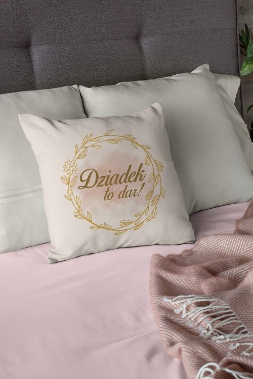 Poduszka Bawełniana Canvas Dziadek To Dar