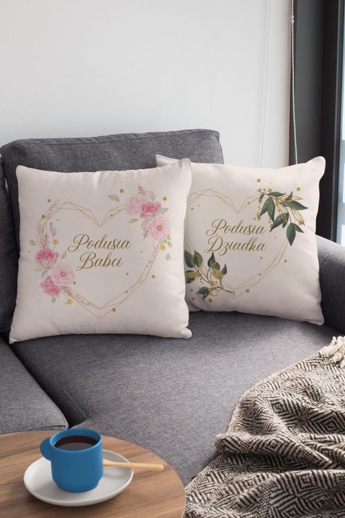 Komplet Poduszek Canvas Podusia Babci i Dziadka