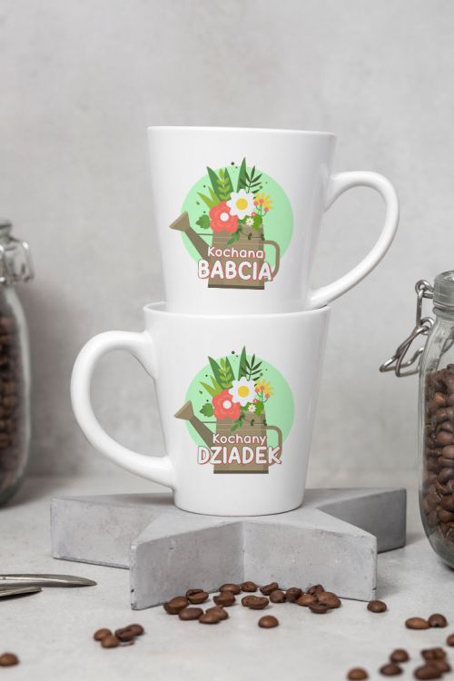 Komplet Kubków Latte Regular Babcia i Dziadek Ogrodnicy