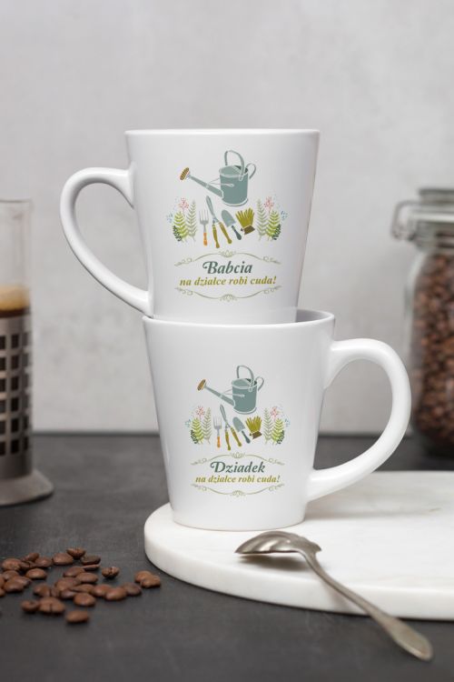 Komplet Kubków Latte Regular Babcia i Dziadek Na Działce