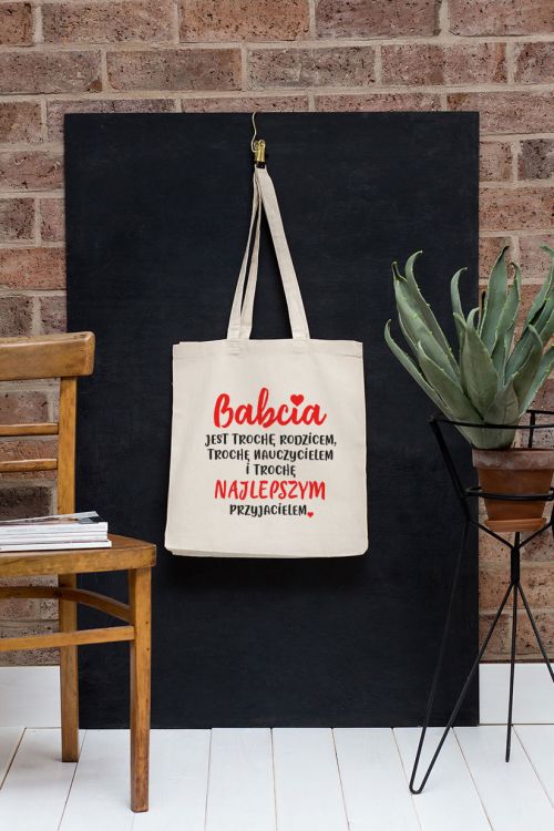 Torba Bawełniana Canvas Babcia Najlepszym Przyjacielem