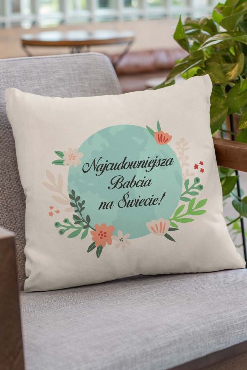 Poduszka Bawełniana Canvas Najcudowniejsza Babcia Na Świecie