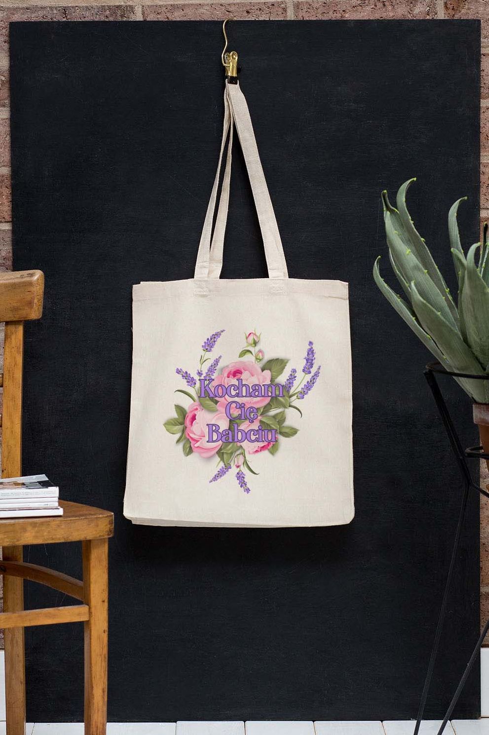 Torba Bawełniana Canvas Kocham Cię Babciu