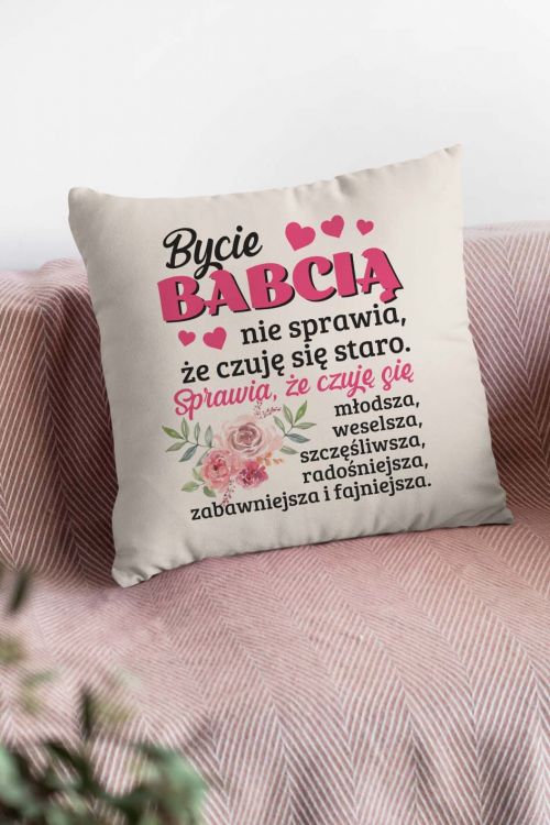 Poduszka Bawełniana Canvas Bycie Babcią