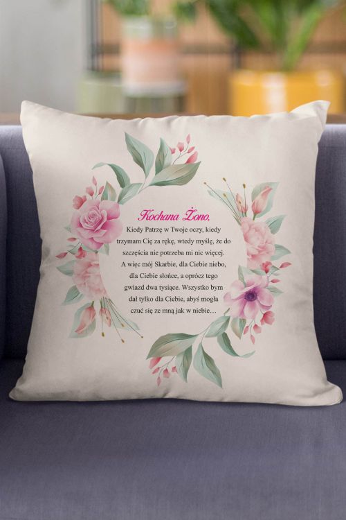 Poduszka Bawełniana Canvas Kochana Żono