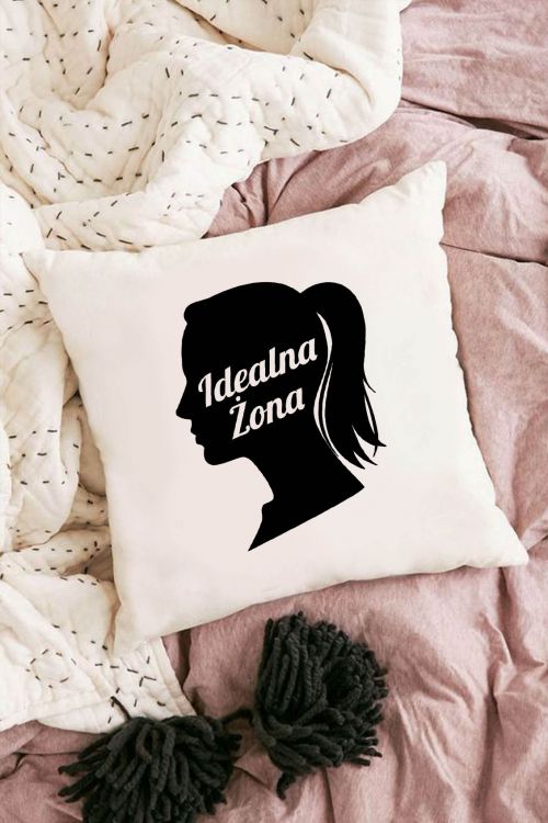 Poduszka bawełniana Canvas Idealna Żona