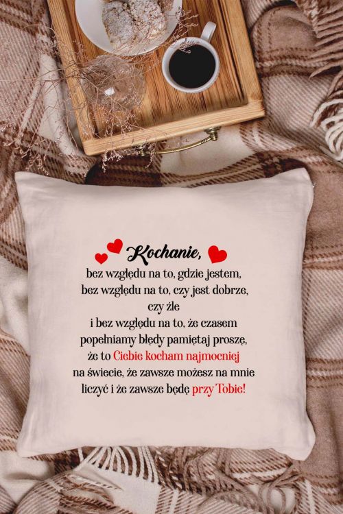 Poduszka bawełniana Canvas Kochanie Pamiętaj