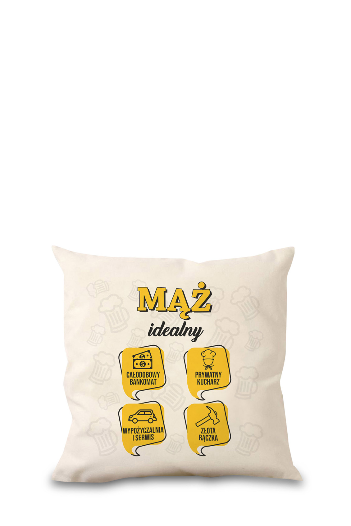 Poduszka bawełniana Canvas Mąż Idealny