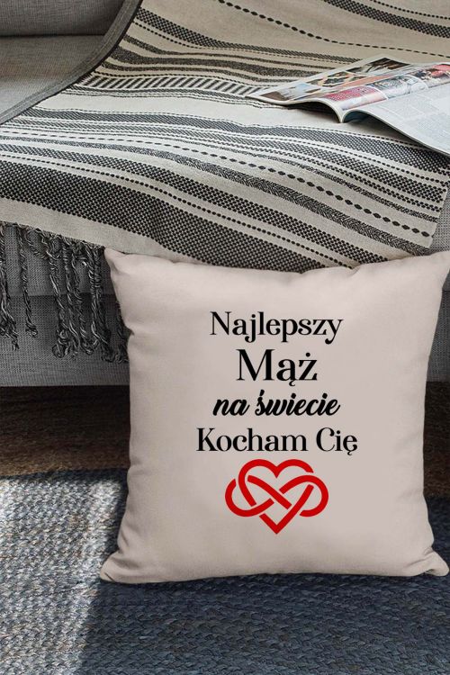 Poduszka bawełniana Canvas Najlepszy Mąż na świecie
