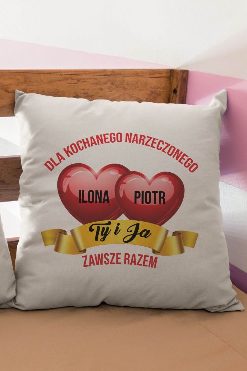 Poduszka bawełniana Canvas PERSONALIZACJA Ty i Ja