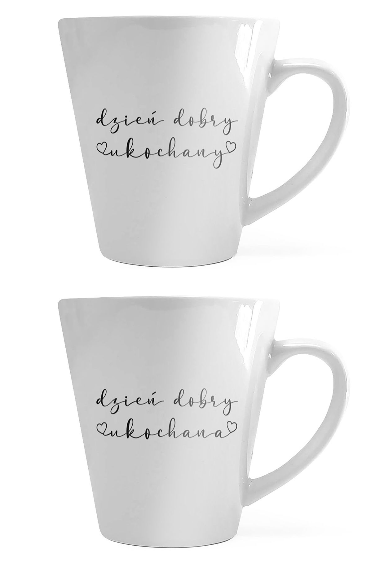 Komplet Kubków Latte Regular Ukochany i Ukochana