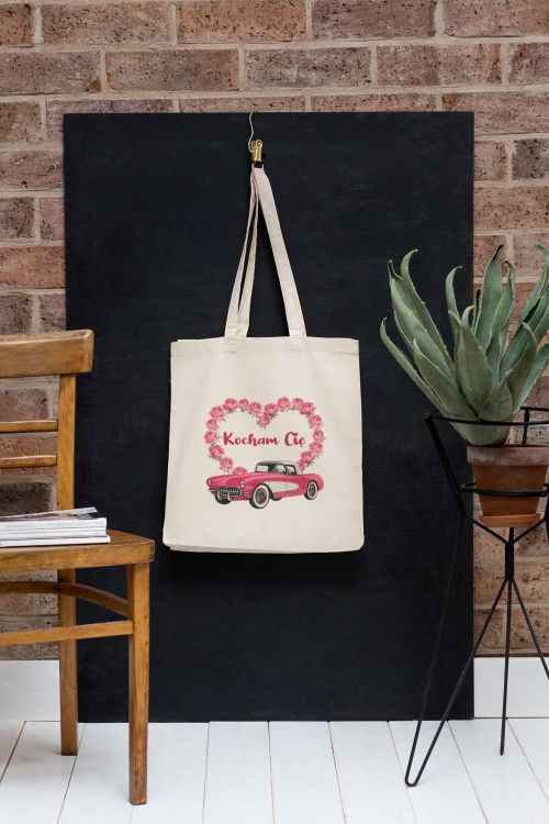 Torba Bawełniana Canvas Kocham Cię