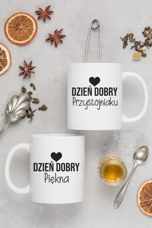 Komplet kubków Dzień Dobry B&W