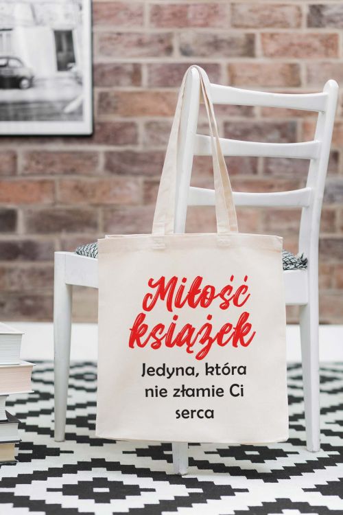 Torba Bawełniana Canvas Miłość Książek