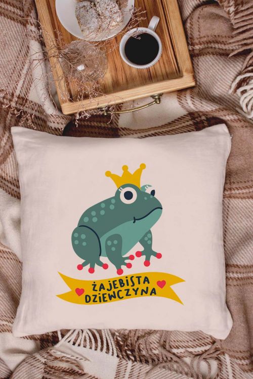 Poduszka bawełniana Canvas Żajebista Dziewczyna