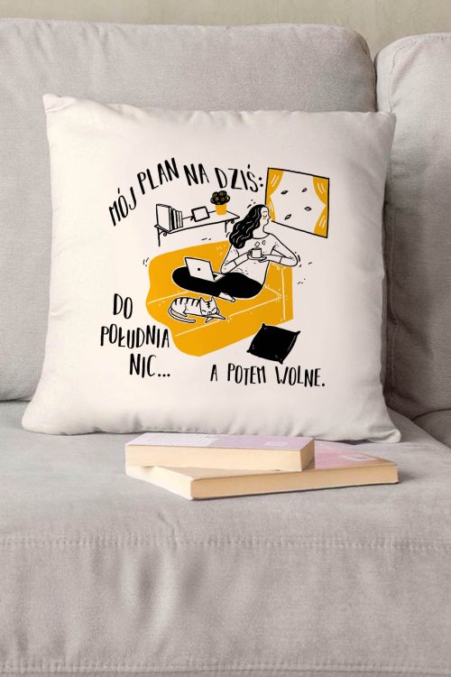 Poduszka bawełniana Canvas Mój Plan Na Dziś
