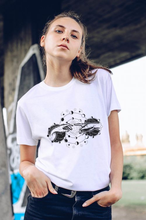 T-shirt Michelangelo Space Hands