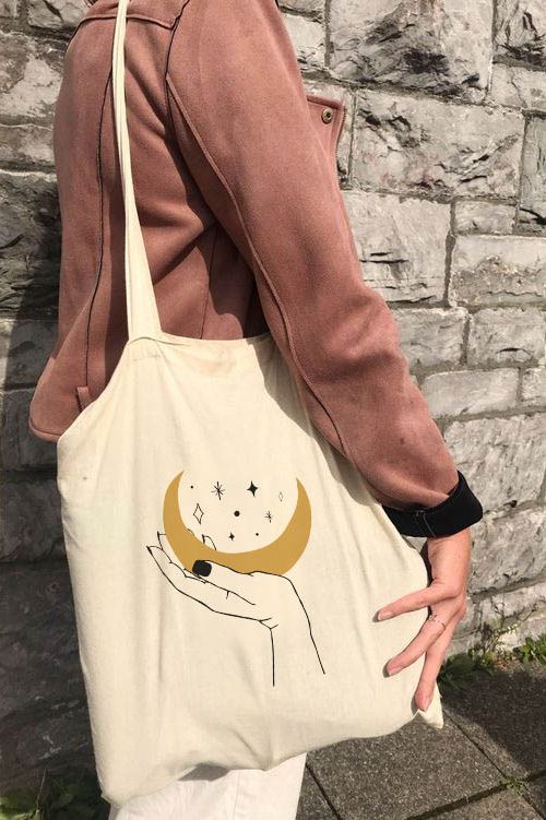 Torba Eko Ecru Hand & Moon