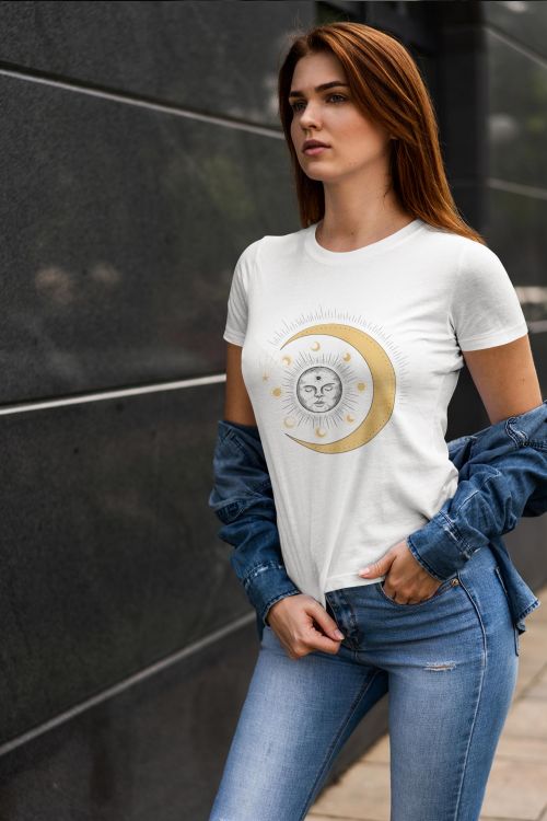 T-shirt Moon Doodle
