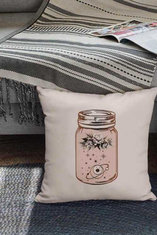 Poduszka bawełniana Canvas Kosmiczny Słoik