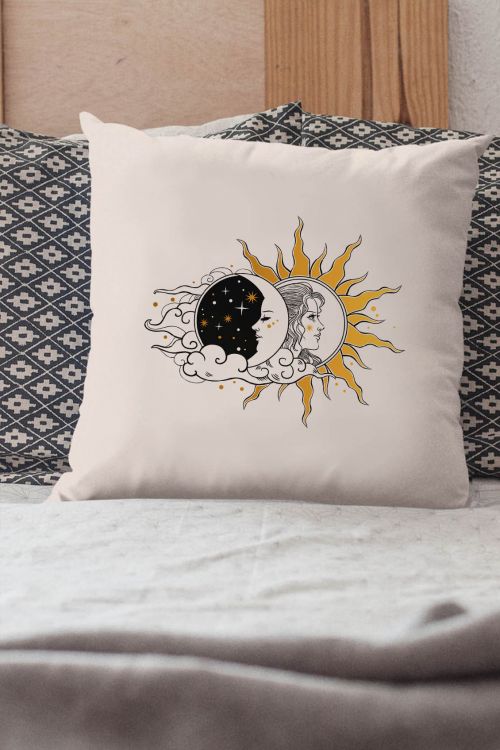 Poduszka bawełniana Canvas Woman Sun