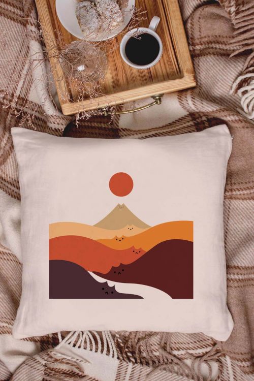 Poduszka bawełniana Canvas Koty Góry