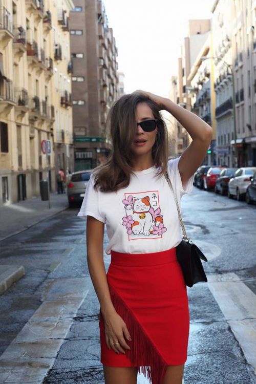 T-shirt Manga Cat