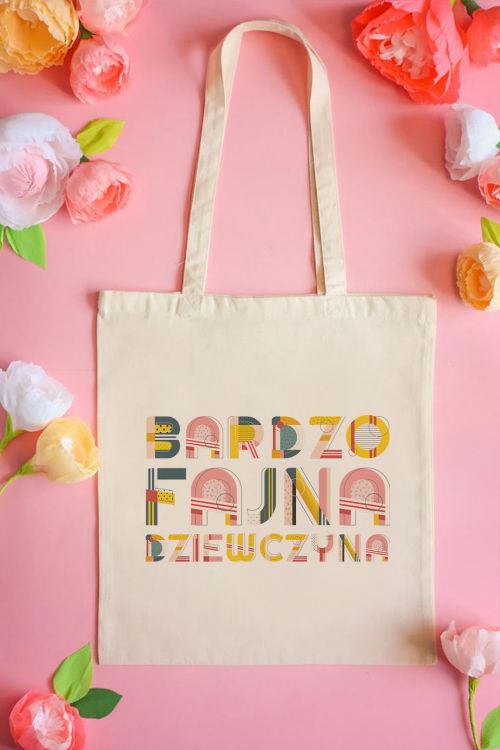 Torba Eko Ecru Bardzo Fajna Dziewczyna