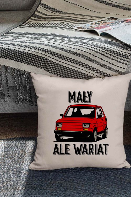 Poduszka bawełniana Canvas Mały ale wariat