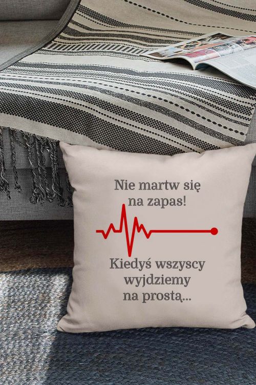 Poduszka bawełniana Canvas Wyjdziemy na prosta