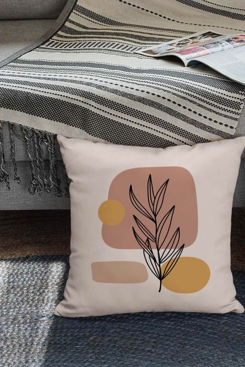 Poduszka bawełniana Canvas Abstract Palm Lines