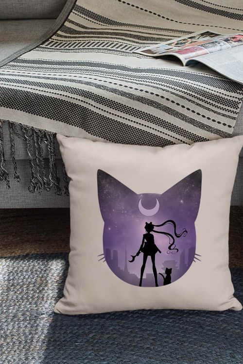 Poduszka bawełniana Canvas Manga Cat