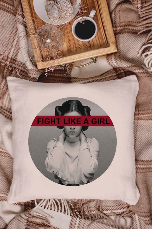 Poduszka bawełniana Canvas Fight like a girl