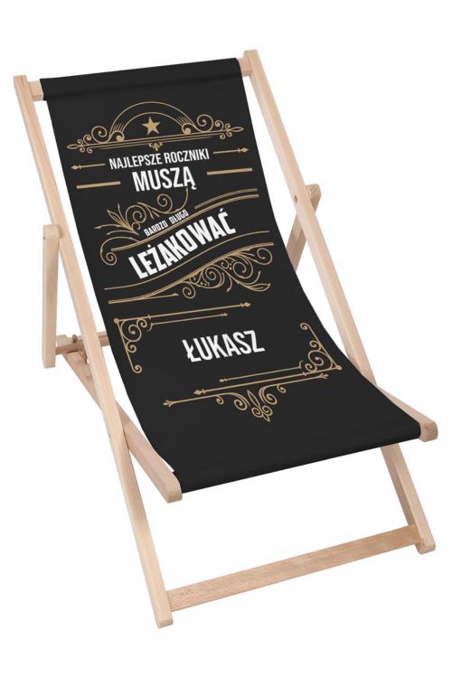 Leżak drewniany Personalizacja Najlepsze Roczniki