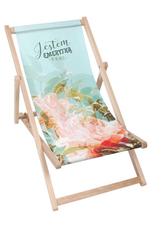 Leżak drewniany Jestem Emerytką