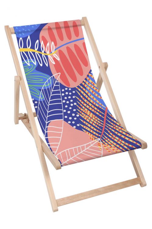 Leżak drewniany Hand Draw Floral