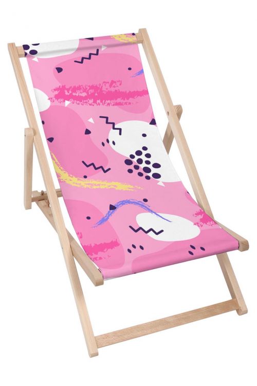 Leżak drewniany Pink Variation