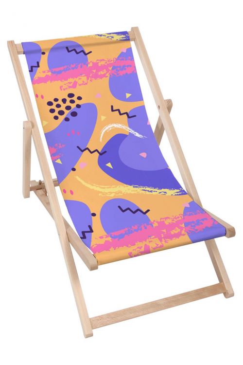 Leżak drewniany Orange And Purple Variation