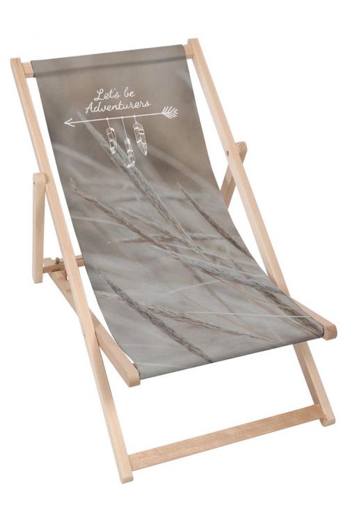 Leżak drewniany Let’s Be Adventures